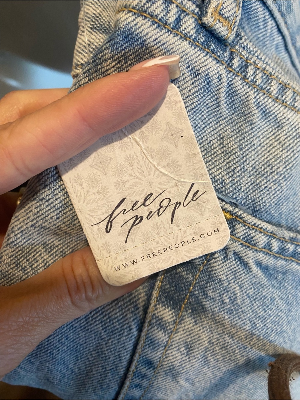 Free People Light Wash High-Rise Jeans